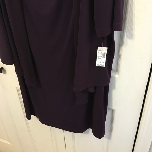 Dress Barn Plum One Piece Dress & Jacket - Picture 4 of 8